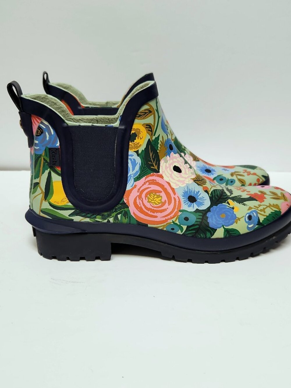 Keds x Rifle Paper Co. Chelsea Rain Boots Floral Print Women’s Size 9 Wellies